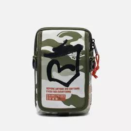 Сумка Evisu Camo All Over Print &amp; Graffiti Seagull Print Messenger, цвет камуфляжный