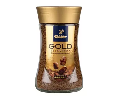 Кофе растворимый Tchibo Gold Selection, 190 г стеклянная банка (Чибо)