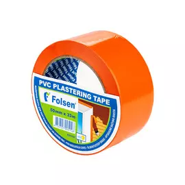 лента малярная Folsen 50мм x 33м оранжевая PVC, арт.0253350