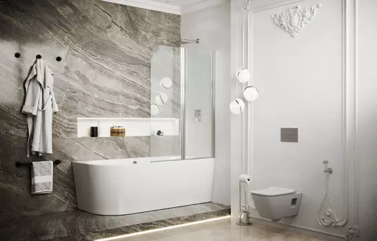 Шторка для ванны 100 см Ambassador Bath Screens 16041119 прозрачное