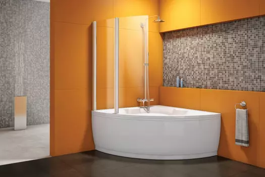 Шторка для ванны 103 см Kolpa San Sole TP 102 прозрачное