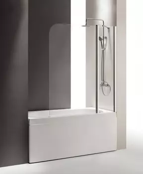 Шторка для ванны 120 см Cezares ECO-O-V-11-120/140-P-Cr-R текстурное стекло
