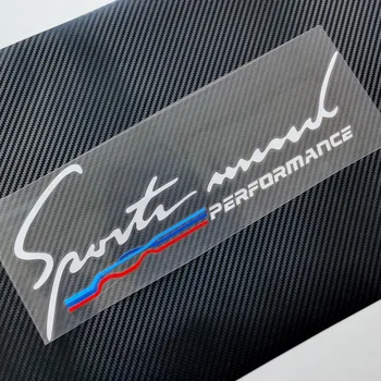 1 х светоотражающая спортивная наклейка производства /// M Performance наклейка виниловая наклейка на фару автомобиля наклейка на капот (14*40 см) чёрный