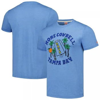 Мужская голубая футболка Homage Tampa Bay Rays Doddle Collection More Cowbell Tri-Blend