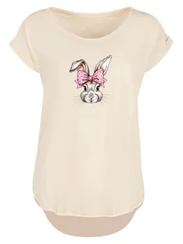 Рубашка F4NT4STIC Niedlicher Hase mit Schleife, песочный