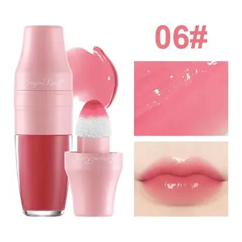 Зеркальное стекло Lip Stain Увлажняющая жидкая помада Стойкая водная легкая помада Блеск для губ Антипригарный тинт для губ в форме чашки для щек Blsuh Макияж для глаз 01
