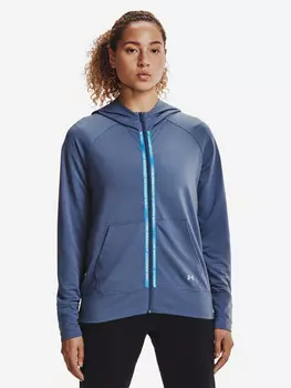 Куртка легкая женская Under Armour Rival Terry Taped FZ Hoodie,