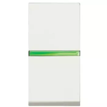 N2104.5 BL Механизм 1-клавишной кнопки с клавишей с контрольной подсветкой, 1-модульный, серия Zenit, цвет альпийский белый, ABB