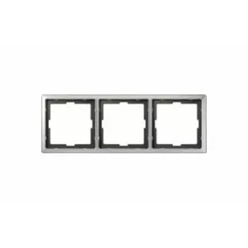 MTN481346 Рамка Artec Сталь 3-постовая Merten