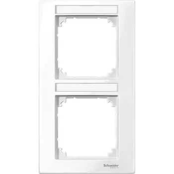 MTN513225 Рамка с полем для надписи M-Plan Активный белый 2-постовая вертикальная Merten