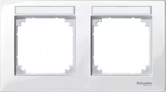 MTN514219 Рамка с полем для надписи M-Plan Белый 2-постовая Merten