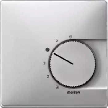 MTN537460 Центр. плата терморег. с перекл., System Design, цвет алюминий Merten