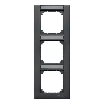 MTN476314 Рамка с полем для надписи M-Plan Антрацит 3-постовая вертикальная Merten