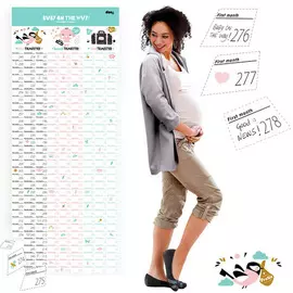 Doiy Календарь для беременных Baby on the way бумага 52x10x6 см
