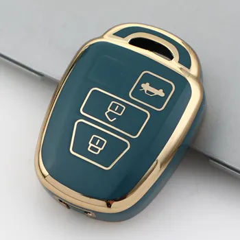 3 кнопки TPU автомобильный держатель брелока протектор для Toyota Camry Rav4 Corolla Tacoma Vios Prius C Highlander автомобильный ключ чехол чехол аксессуары чёрный