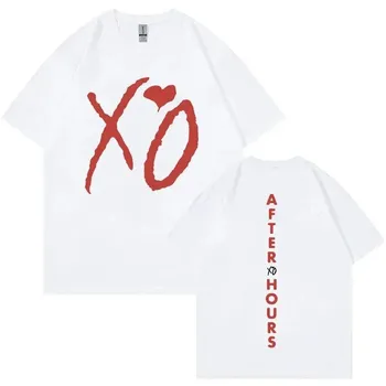 Футболка с рисунком Singer The Weeknd XO After Hours, унисекс, трендовые футболки в стиле хип-хоп, модная хлопковая футболка большого размера, уличная одежда L