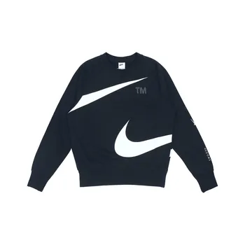 Мужской вязаный свитер с круглым вырезом и логотипом Nike Swoosh, черный DD6097-010