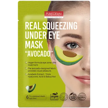 Purederm Avocado патчи для глаз, 6 шт/1 упаковка