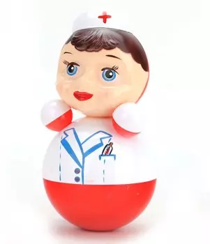Озвученная неваляшка, 22,5 см - Медсестра