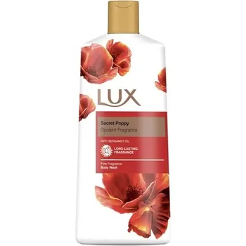 Lux Гель для душа Secret Poppy с маслом бергамота, нежный успокаивающий гель для душа, питательное очищающее средство для тела, ароматическое мыло для ванны 600 мл
