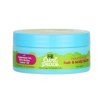 Питательное масло для волос и кожи головы Curl Peace с маслом виноградных косточек, маслом ши и касторовым маслом, 4 унции Just For Me