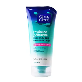 CLEAN &amp; CLEAR Крем-гель для очищения лица Глубокое действие