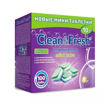 CLEANANDFRESH Таблетки для посудомоечной машины 100.0