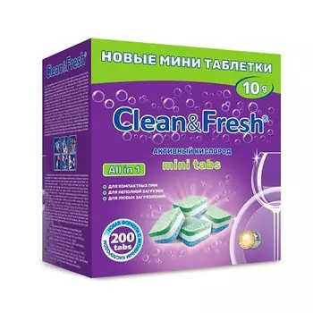 CLEANANDFRESH Таблетки для посудомоечной машины 200.0