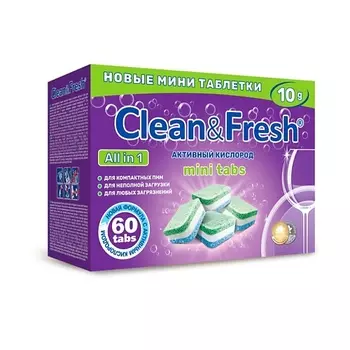 CLEANANDFRESH Таблетки для посудомоечной машины 60.0