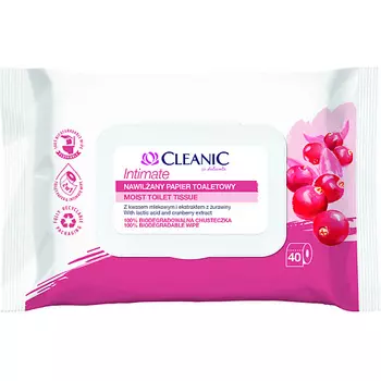 CLEANIC Intimate Влажная туалетная бумага 2в1 40.0