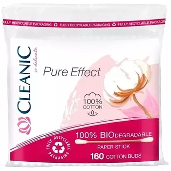 CLEANIC Pure Effect гигиенические ватные палочки 160.0