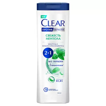CLEAR КЛИАР Шампунь Свежесть с ментолом 2 в 1