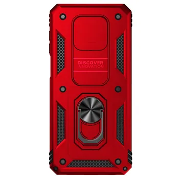Для Xiaomi Redmi Note 9 Pro (4G)/Redmi Note 9S/Redmi Note 9 Pro Max, бронированный чехол для телефона, защита объектива камеры, противоударный чехол с металлическим кольцом-подставкой Redmi Note 9 Pro Max розового золота