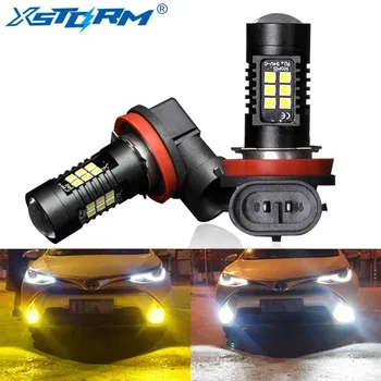 2 шт. супер яркие H11 светодиодные H8 9005 9006 HB4 HB3 автомобильные 3030SMD светодиодные противотуманные фары лампы 12 В 6000 К белые 3000 К золотые автоматические противотуманные фары DRL дальнего света H8 белый