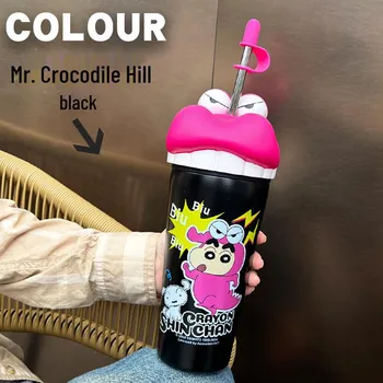 Doraemon Large Capacity 304 Stainless Steel Straw Thermos Cup for Kids 600ml