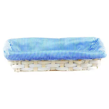 корзинка WALMER Lacy 24x10x6см прямоугольная бамбук, пластик синий