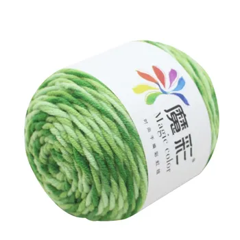 5 нитей радужного хлопка, связанного крючком, свитер, шарф, линия, хлопчатобумажная нить 1 разноцветный
