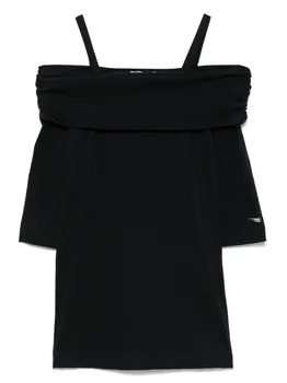 Monnalisa платье с открытыми плечами, черный