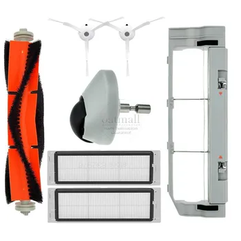 Аксессуары для пылесоса Xiaomi Roborock S5 S50 S51 S55 E5 E4, запасные части, основная щетка, крышка центральной щетки, фильтр HEPA, тряпки для швабры Kit 12