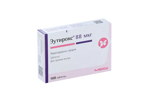 Эутирокс 88 мкг, 100 шт, таблетки