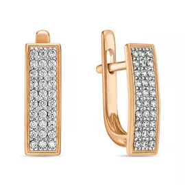 Серьги c фианитами