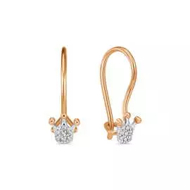 Серьги c фианитами