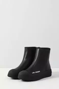 Кожаные полусапоги на высокой подошве Love Moschino