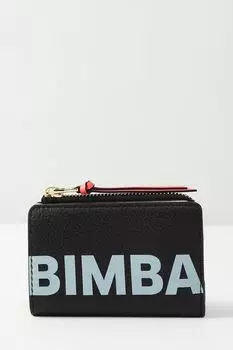 Кожаный кошелек с логотипом бренда BIMBA Y LOLA