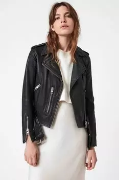 Кожаная куртка на молнии Allsaints