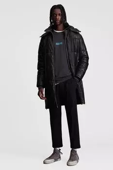Кожаная куртка с капюшоном Allsaints