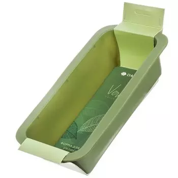 Форма для запекания силикон, 13.5х27х6 см, прямоугольная, Daniks, Verde, Y4-7041