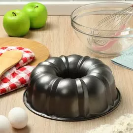 Форма для выпечки сталь, 24.5х24.5х8 см, антипригарное покрытие, круглая, Daniks, K-138-2