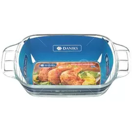 Форма для выпечки стекло, 12.5х21х5.2 см, 0.5 л, прямоугольная, Daniks, BP1