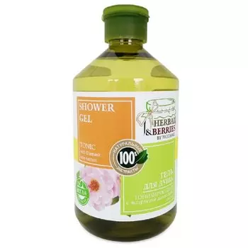 Гель для душа Herbal&amp;Berries, Тонизирующий с экстрактом дамасской розы, 500 мл